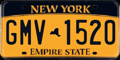 NY license plate GMV1520