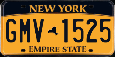NY license plate GMV1525