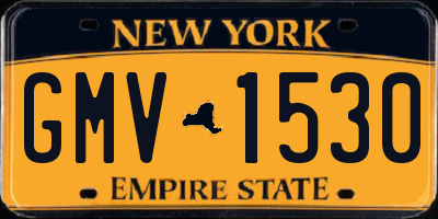 NY license plate GMV1530