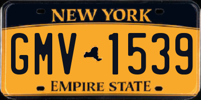 NY license plate GMV1539