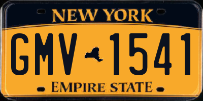 NY license plate GMV1541