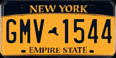 NY license plate GMV1544