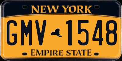 NY license plate GMV1548