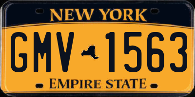 NY license plate GMV1563