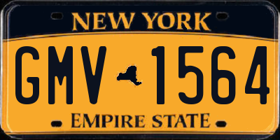 NY license plate GMV1564