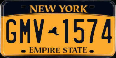 NY license plate GMV1574