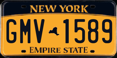 NY license plate GMV1589