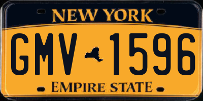 NY license plate GMV1596