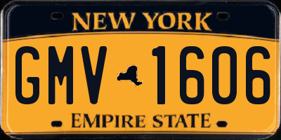 NY license plate GMV1606