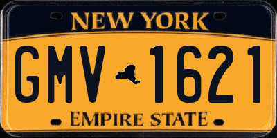 NY license plate GMV1621
