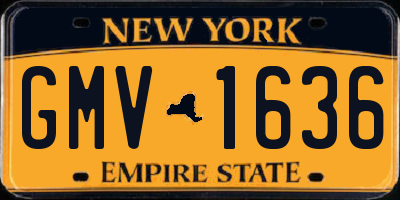 NY license plate GMV1636