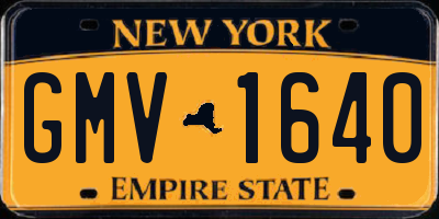 NY license plate GMV1640