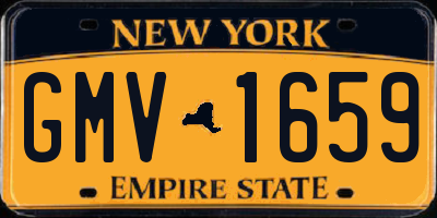 NY license plate GMV1659