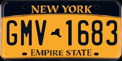NY license plate GMV1683
