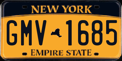 NY license plate GMV1685