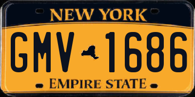 NY license plate GMV1686