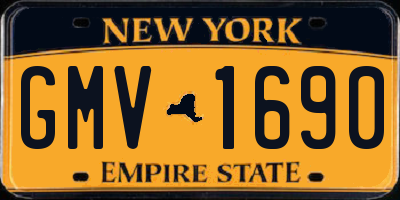 NY license plate GMV1690