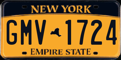 NY license plate GMV1724