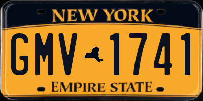 NY license plate GMV1741