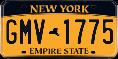 NY license plate GMV1775