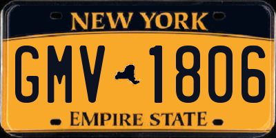 NY license plate GMV1806