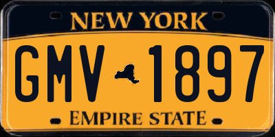 NY license plate GMV1897