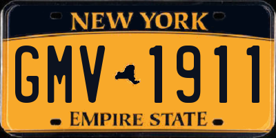 NY license plate GMV1911