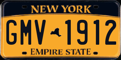 NY license plate GMV1912