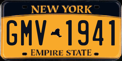 NY license plate GMV1941