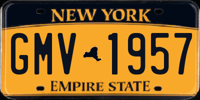 NY license plate GMV1957