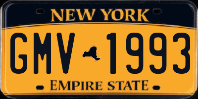 NY license plate GMV1993