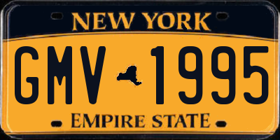NY license plate GMV1995