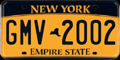 NY license plate GMV2002