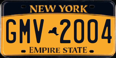 NY license plate GMV2004