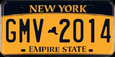 NY license plate GMV2014