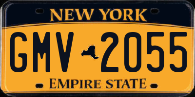 NY license plate GMV2055