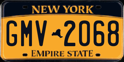 NY license plate GMV2068