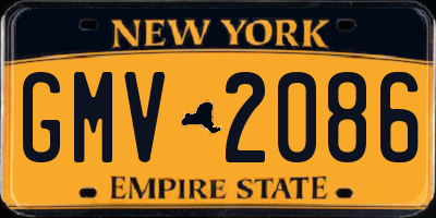 NY license plate GMV2086