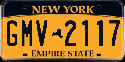 NY license plate GMV2117