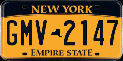 NY license plate GMV2147