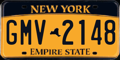 NY license plate GMV2148