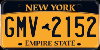 NY license plate GMV2152