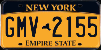 NY license plate GMV2155