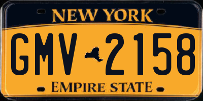 NY license plate GMV2158