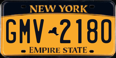 NY license plate GMV2180