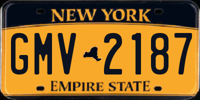 NY license plate GMV2187