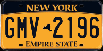 NY license plate GMV2196