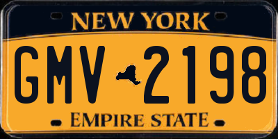 NY license plate GMV2198