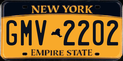 NY license plate GMV2202