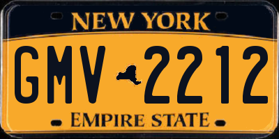 NY license plate GMV2212